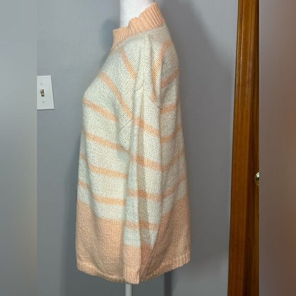 Vintage Diane Von Furstenberg DVF striped knit mock neck sweater size S - Picture 3 of 8